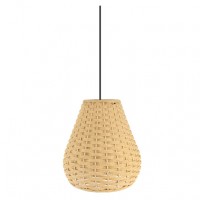 Distribuidor - Lâmpadas Diversas | Colgantes Rustica | COLGANTE BAMBU ALENTE NEG/NATURAL 1XE27 REGX37X37CM Ref: 223093786